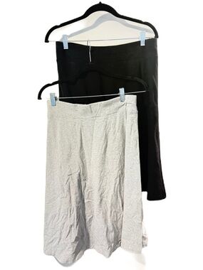 Jay basic Versatile Women's Midi Skirts - Black & Light Gray bundle